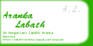 aranka labath business card